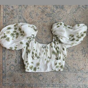 Abercrombie & Fitch floral blouse women's size Small
